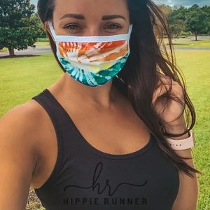 Hippie Runner | 🌈 Rainbow TIE-DYE STRIPES MASK